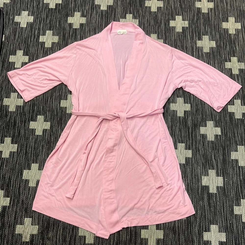 Home Collection S/M Lightweight Pink Robe - Picture 1 of 3